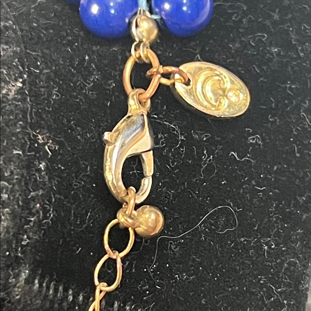 Elegant Blue Multi-Strand Beaded Necklace - Picture 2 of 3